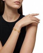 916 Gold Bracelet Carved Monogram