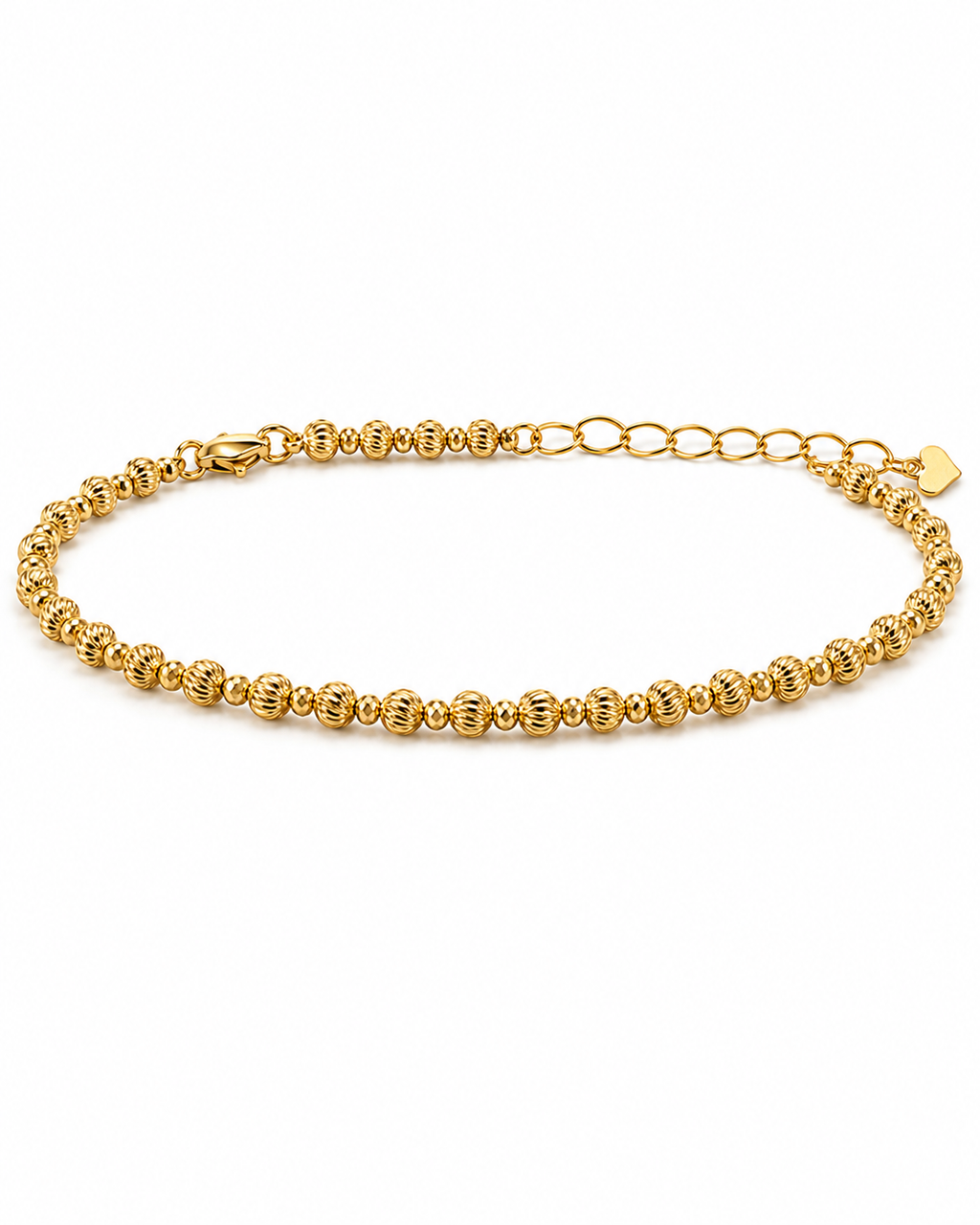 916 Gold Bracelet Cat eyes Beads