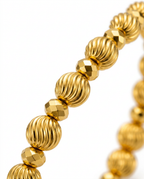 916 Gold Bracelet Cat eyes Beads