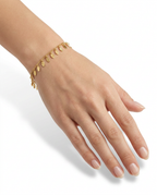916 Gold Bracelet Dangling Petal