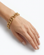 916 Gold Bracelet Double Circle Link