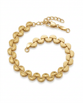 916 Gold Bracelet Glitter Half Moon