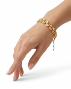 916 Gold Bracelet Glitter Half Moon