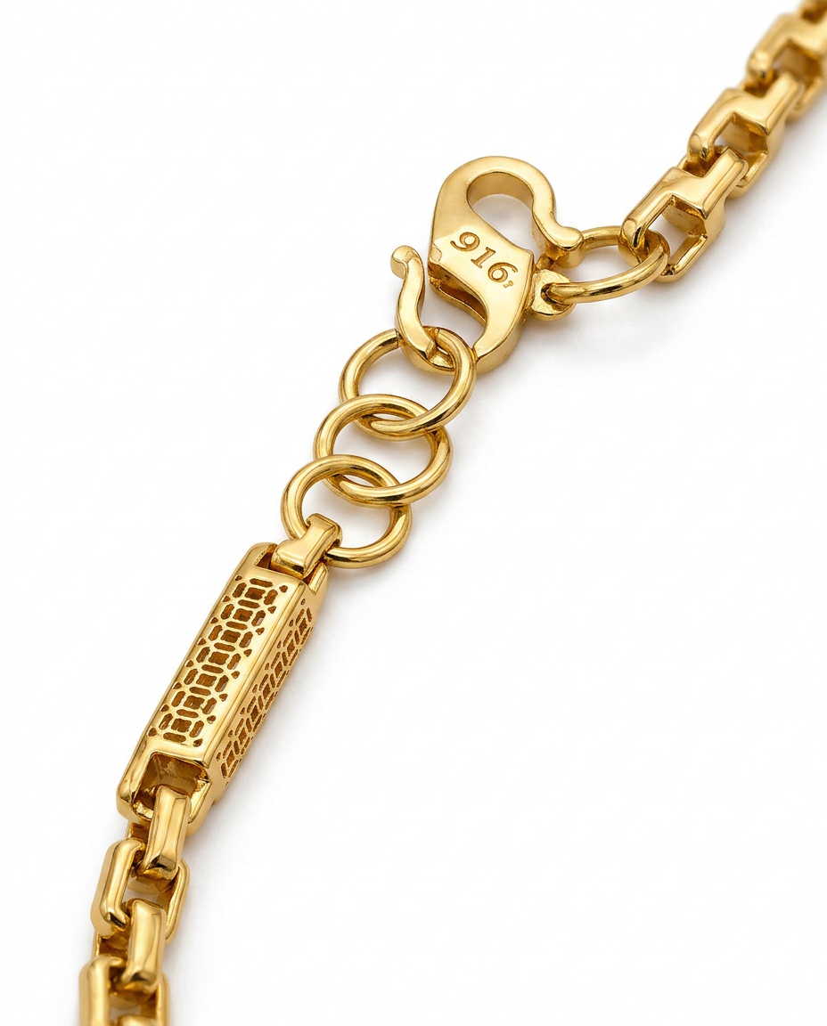 916 Gold Bracelet Imperial Link