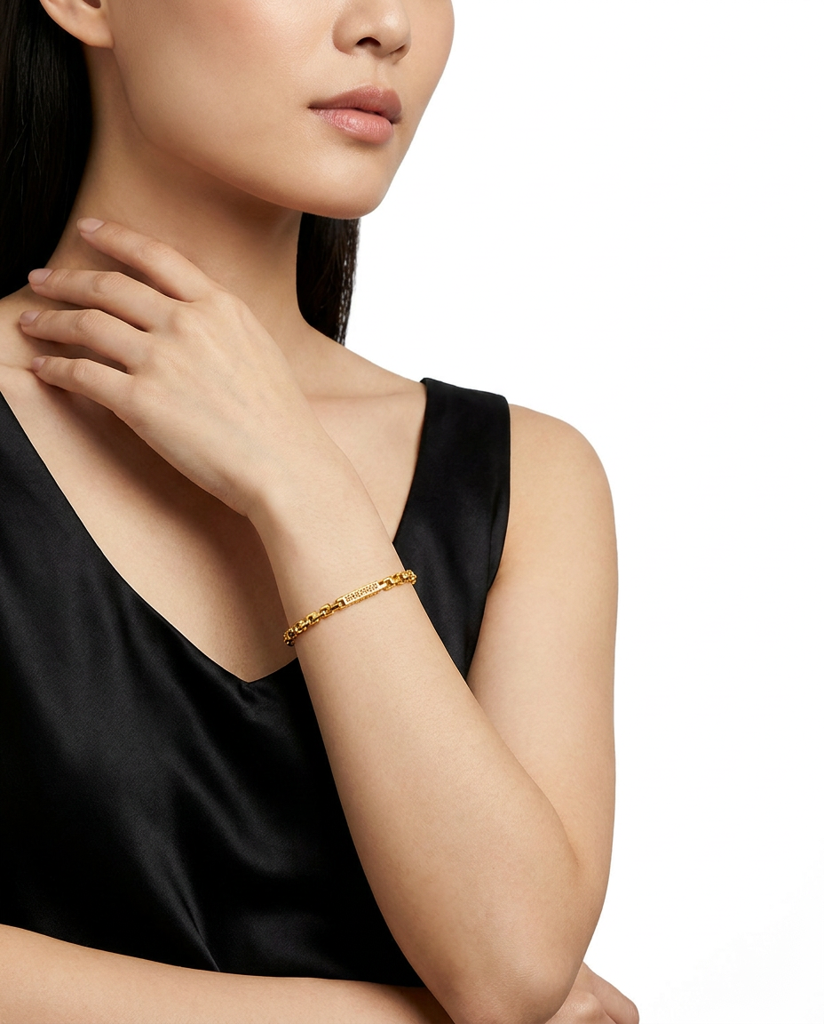 916 Gold Bracelet Imperial Link