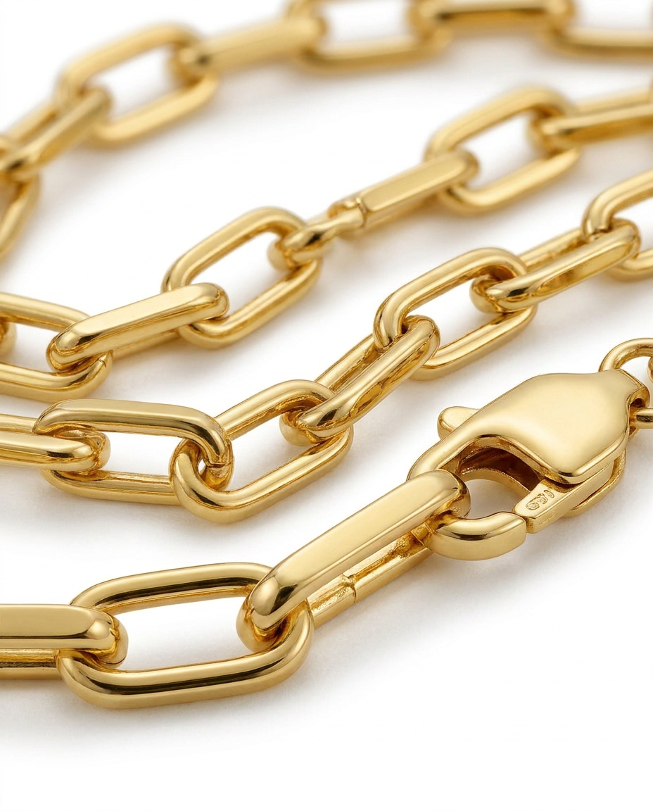 916 Gold Bracelet Paper Clip