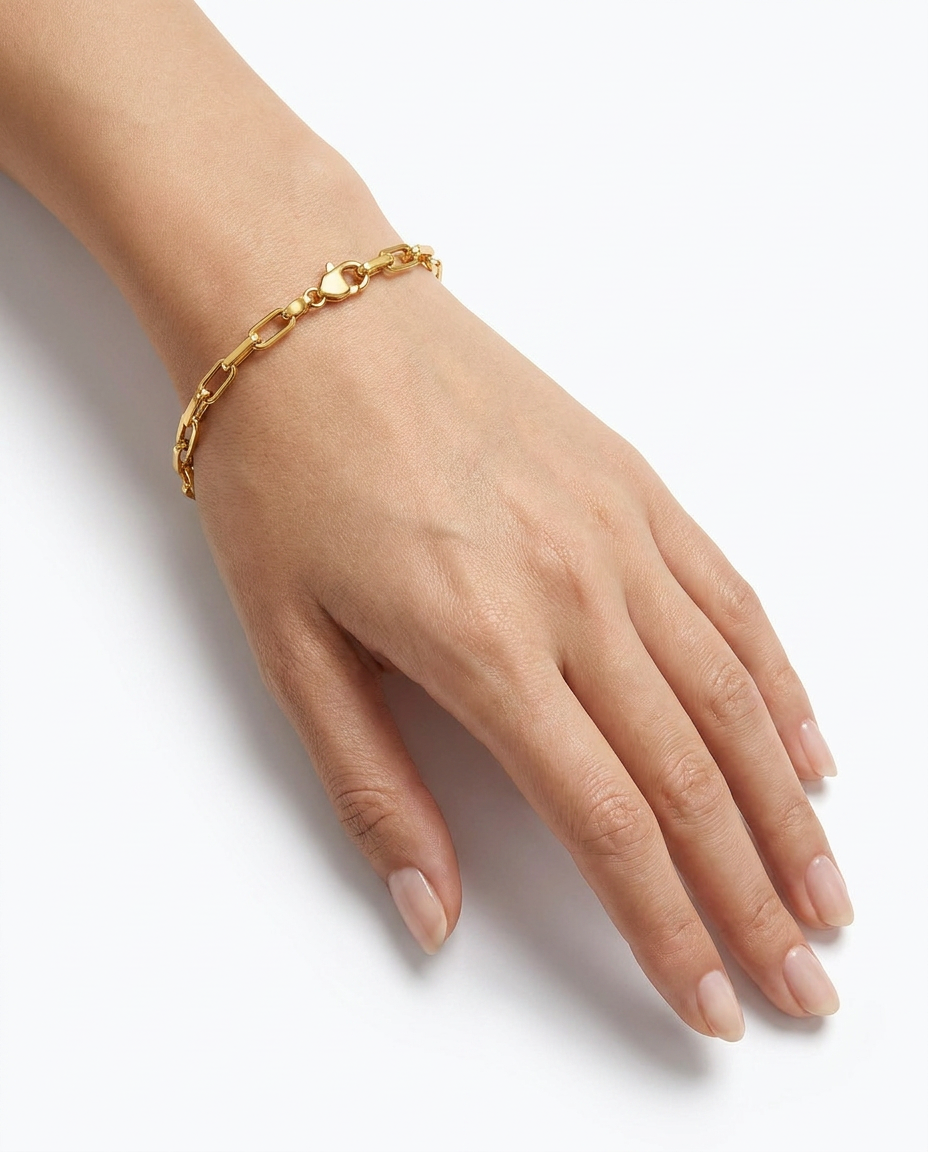 916 Gold Bracelet Paper Clip