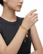 916 Gold Bracelet Prosper Beads Link