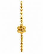 916 Gold Bracelet Shimmer Flora With Beads
