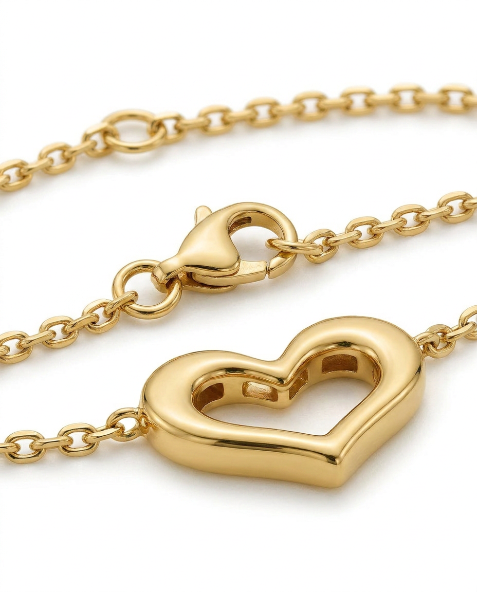 916 Gold Bracelet Single Lovie Heart