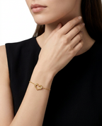 916 Gold Bracelet Single Lovie Heart