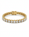 916 Gold Bracelet Tennis Single Dual Tone