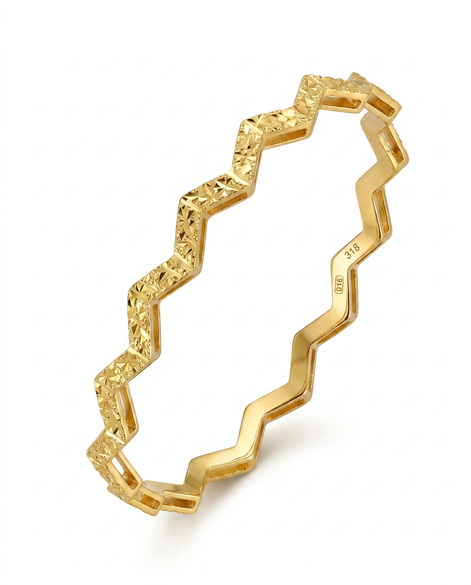 916 Gold Bracelet Wavy Lace Glacier