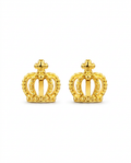 916 Gold Earrings Bead Royal Crown