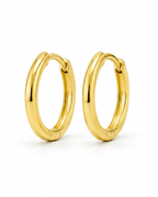 916 Gold Earrings Classic Italy Oval S