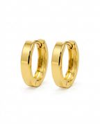 916 Gold Earrings Classic Italy Oval