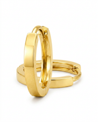 916 Gold Earrings Classic Italy Oval