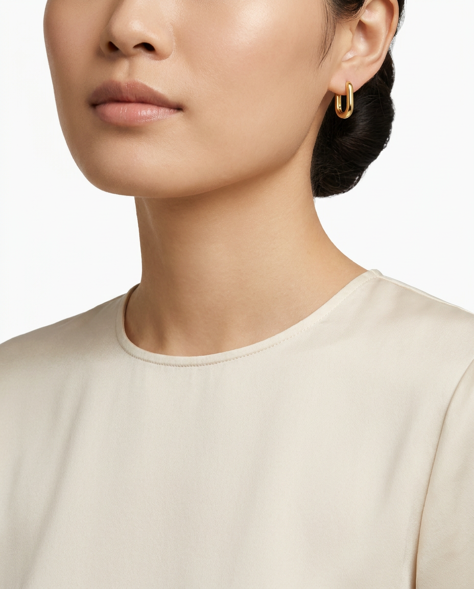 916 Gold Earrings Classic Italy U