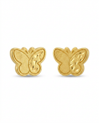 916 Gold Earrings Dual Glacier Butterfly