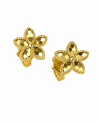 916 Gold Earrings Glitter Bloom