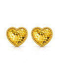 916 Gold Earrings Glitter Heart