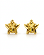 916 Gold Earrings Glitter Star