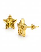 916 Gold Earrings Glitter Star