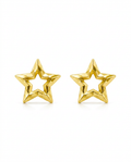 916 Gold Earrings Hollow Star