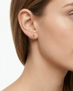 916 Gold Earrings Hollow Star