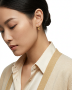 916 Gold Earrings Italy Aurex B