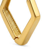 916 Gold Earrings Italy Diamond Hoops