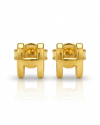916 Gold Earrings Italy H