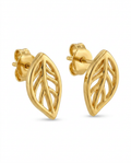 916 Gold Earrings Leaf