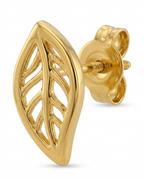 916 Gold Earrings Leaf