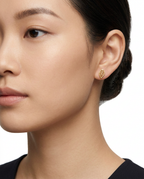 916 Gold Earrings Leaf