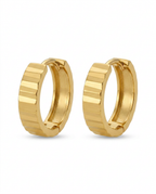 916 Gold Earrings Sculpt Arc