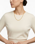 916 Gold Necklace Diamond Cut Cable