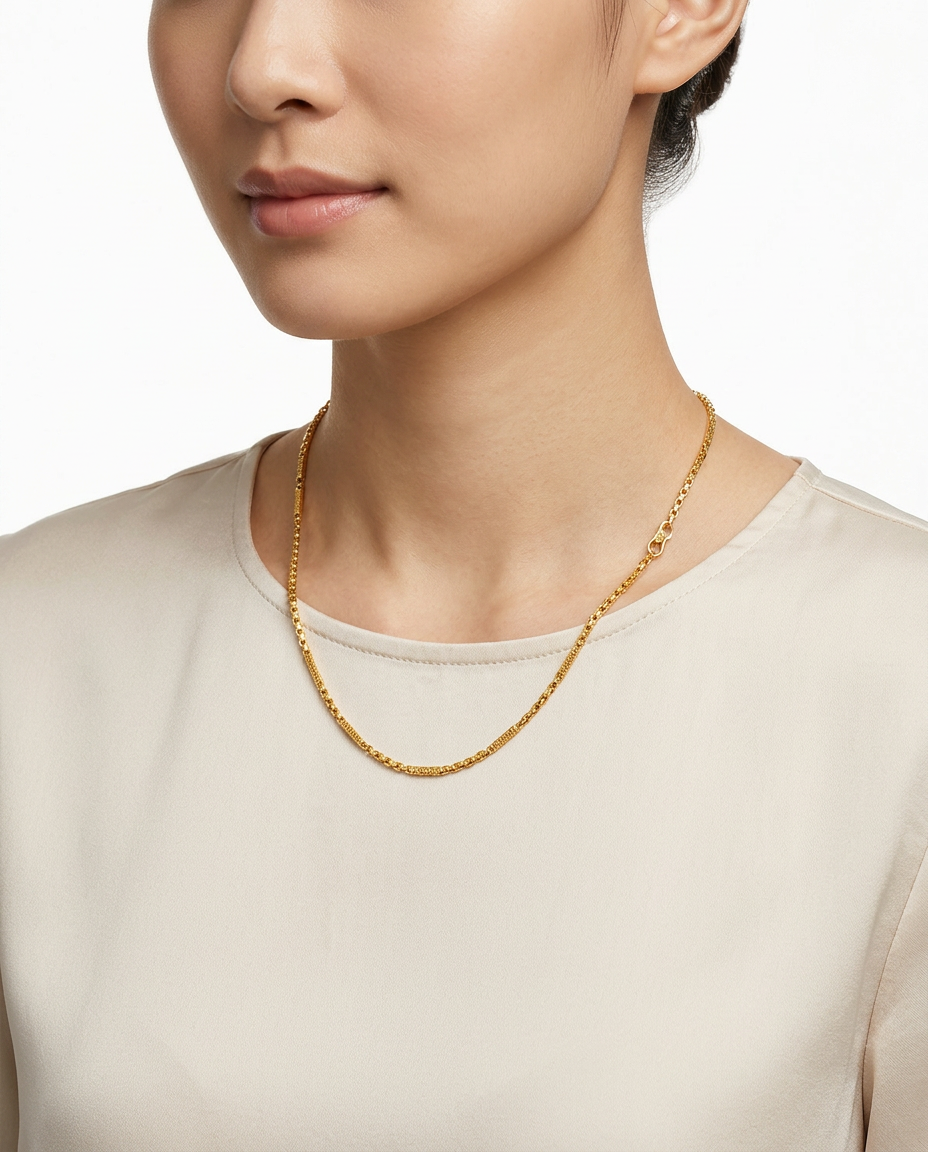 916 Gold Necklace Imperial Link