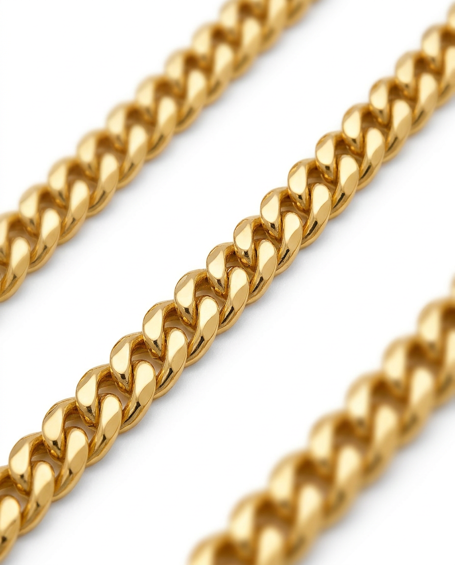916 Gold Necklace Cuban