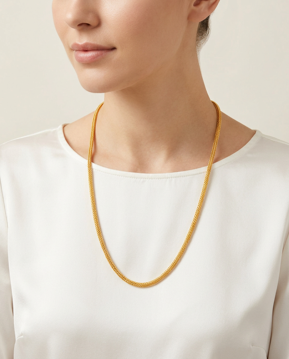 916 Gold Necklace Solid DG