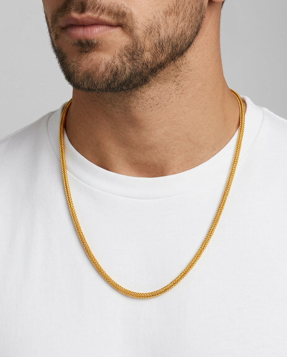916 Gold Necklace Solid DG