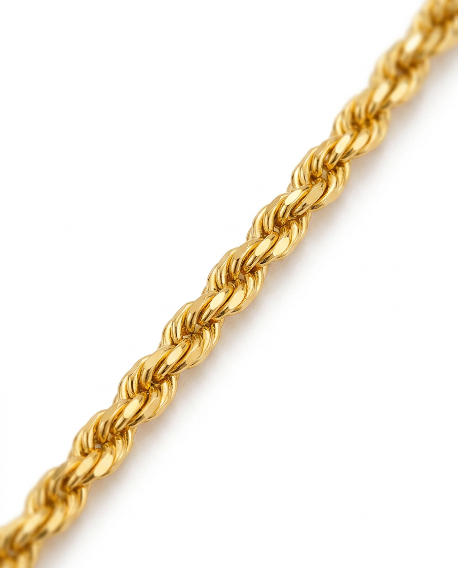 916 Gold Necklace Solid Rope