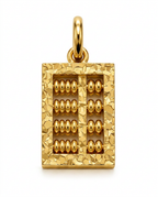 916 Gold Pendant 2S Abacus