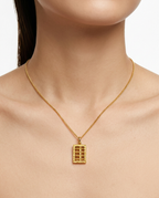 916 Gold Pendant 2S Abacus