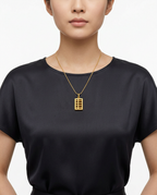 916 Gold Pendant 2S Abacus