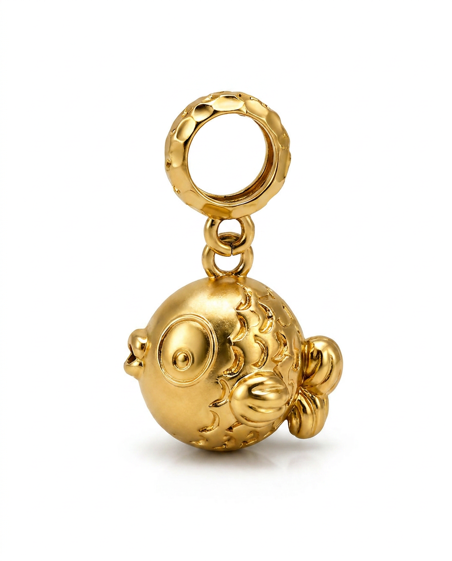 916 Gold Pendant Baby Fish