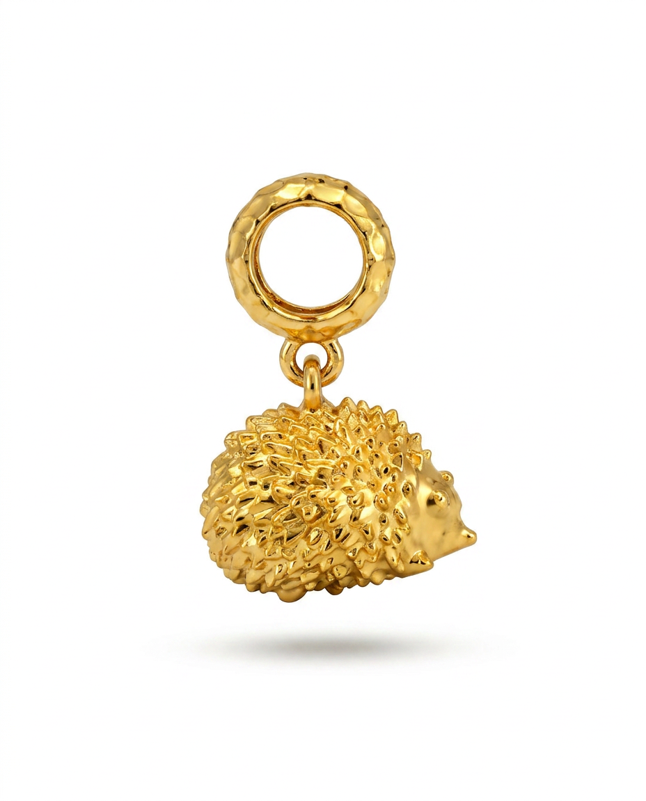 916 Gold Pendant Baby Hedgehog