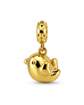 916 Gold Pendant Blue Bird