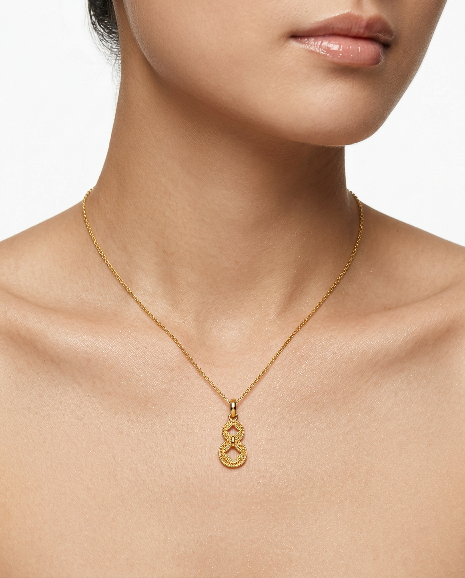 916 Gold Pendant Double Glacier Emperor Coin