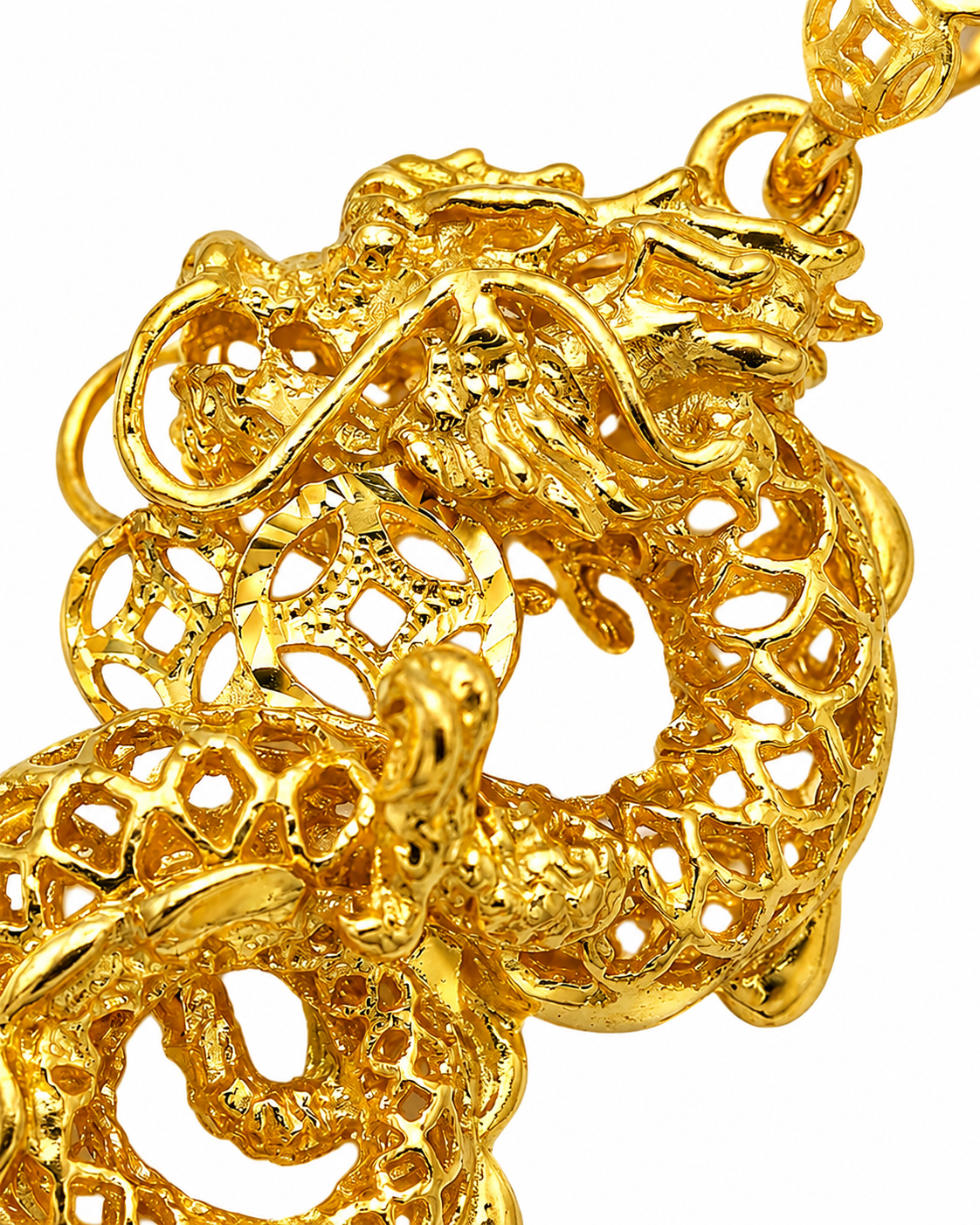 916 Gold Pendant Dragon Emperor Coin